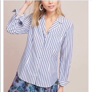 Anthropologie Striped Blouse